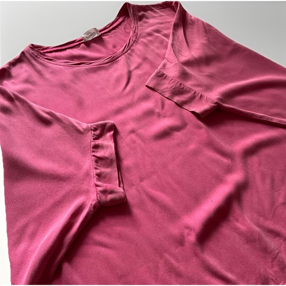 Andree By Unit Pink Oversized Short Sleeve Tunic‎ Top Blouse Large T12628-1